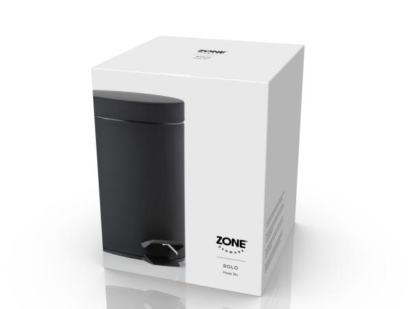 BITZ Zone Solo Pedal Bin Dia. 17 X 25 Cm 3 Liter Black