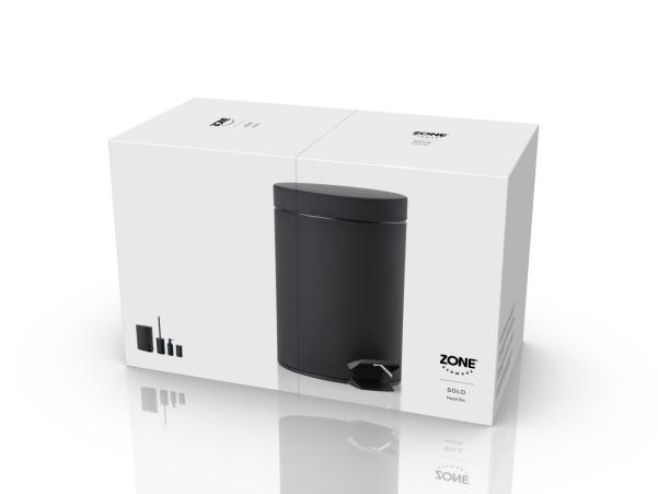 BITZ Zone Solo Pedal Bin Dia. 17 X 25 Cm 3 Liter Black
