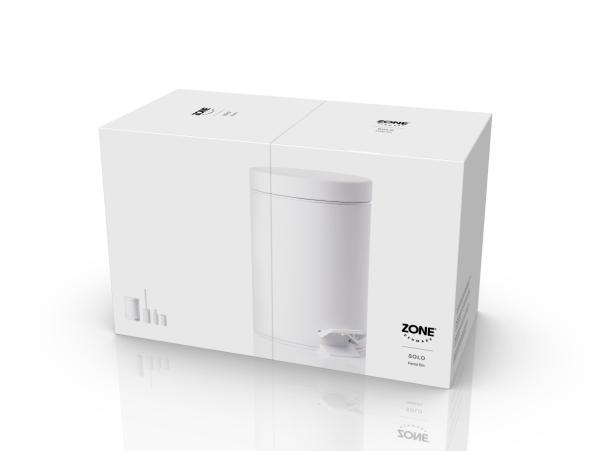 BITZ Zone Solo Pedal Bin Dia. 17 X 25 Cm 3 Liter White