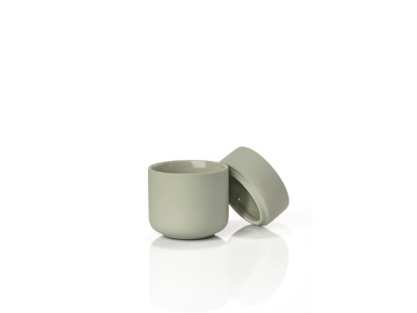 BITZ Zone Ume Jar With Lid Dia 8.3 X 10.3 Cm Eucalyptus Green