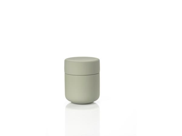 BITZ Zone Ume Jar With Lid Dia 8.3 X 10.3 Cm Eucalyptus Green