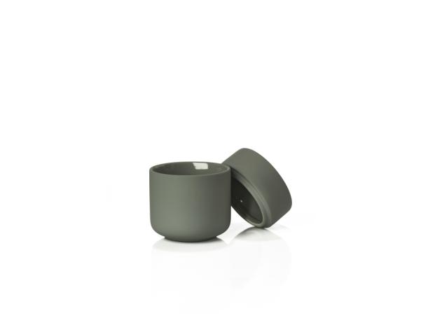 BITZ Zone Ume Jar With Lid Dia 8 3 X 10 3 Cm Olive Green