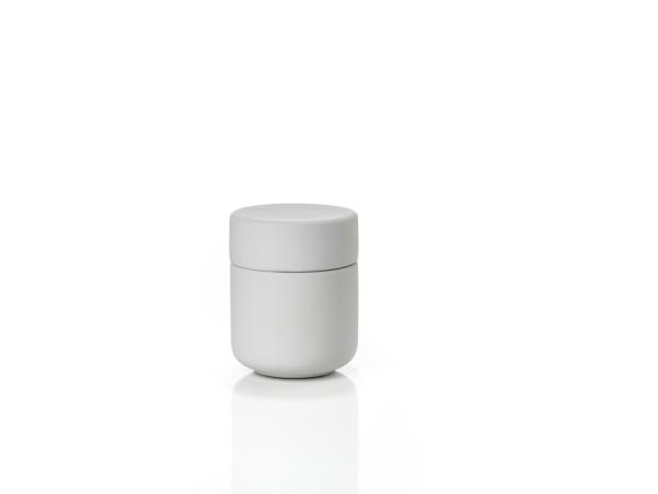 BITZ Zone Ume Jar With Lid Dia 8.3 X 10.3 Cm Soft Grey