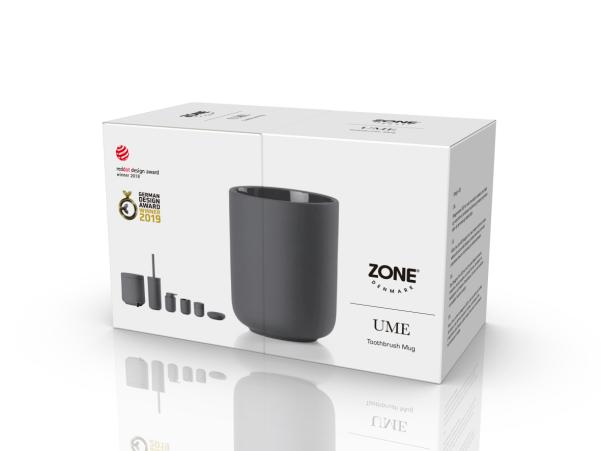 BITZ Zone Ume Toothbrush Mug Dia. 8 3 X 10 3 Cm Grey