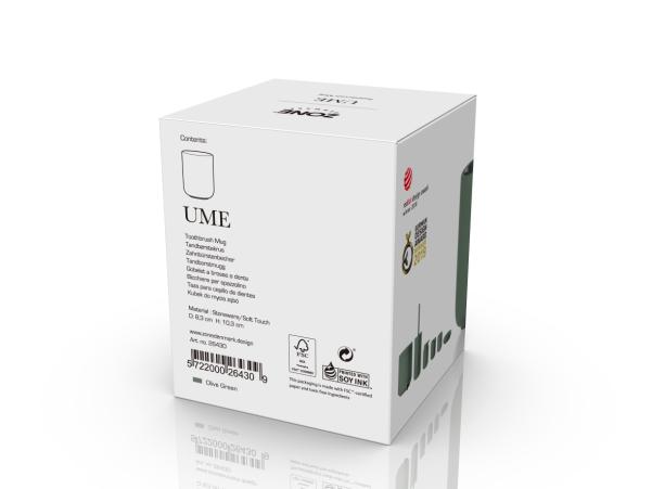 BITZ Zone Ume Toothbrush Mug Dia 8 3 X 10 3 Cm Olive Green