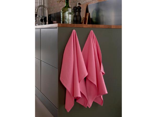 BITZ Bastian Tekstiler Diamond Tea Towel 70 X 50 Cm Bubblegum