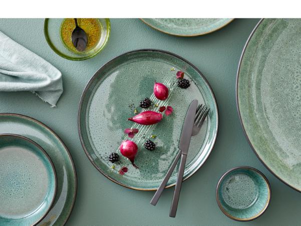 BITZ BITZ Gastro Plate Dia. 27 X 2.5 Cm Black/Green