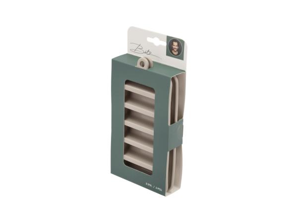 BITZ BITZ Ice Cube Tray 16 X 9 5 X 2 Cm 2 Pcs. Grey
