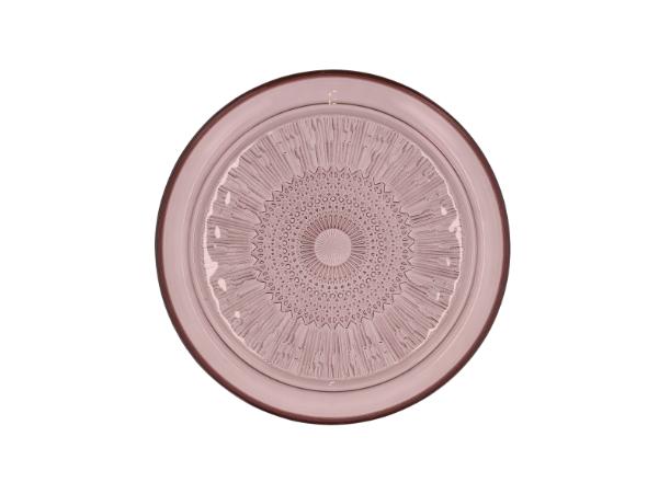 BITZ BITZ Kusintha Glass Plate Dia 25 Cm Pink