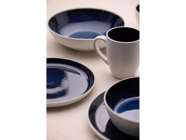 BITZ BITZ Gastro Mug Dia 8 5 X 10 Cm 30 Cl White/Dark Blue