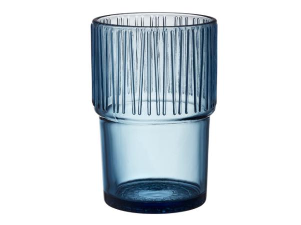 BITZ BITZ Kusintha Café Glass 12 5 Cm 38 Cl 4 Pcs Blue