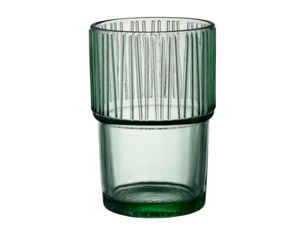 BITZ BITZ Kusintha Café Glass 12 5 Cm 38 Cl 4 Pcs Green