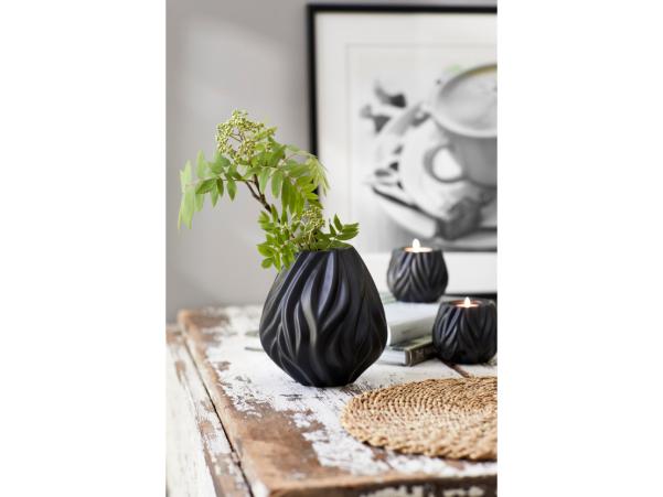 BITZ Morsø Flame Vase 19 Cm Black