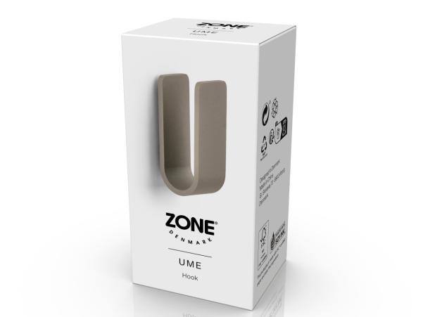 BITZ Zone Denmark Ume Hook 3 5 X 3 4 X 8 Cm Taupe