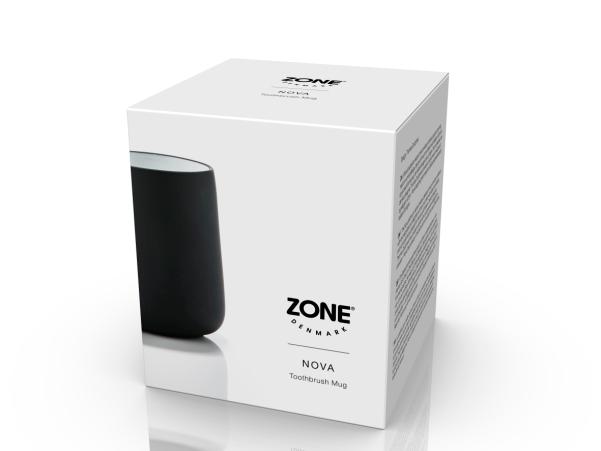 BITZ Zone Nova Toothbrush Mug Dia. 8 X 10 Cm Black