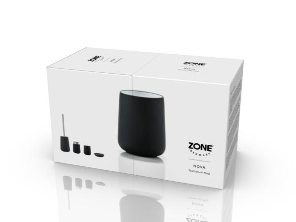 BITZ Zone Nova Toothbrush Mug Dia. 8 X 10 Cm Black