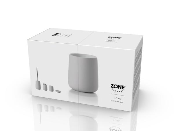 BITZ Zone Nova Toothbrush Mug Soft Grey