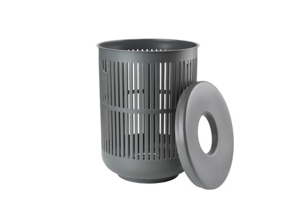 BITZ Zone Ume Laundry Basket Dia 40 X 54 Cm Grey