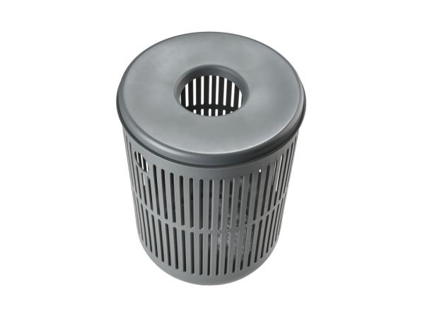 BITZ Zone Ume Laundry Basket Dia 40 X 54 Cm Grey