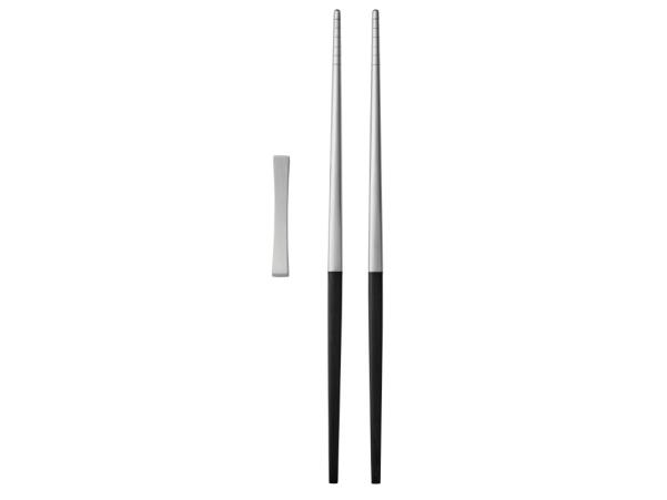 BITZ Gense Focus De Luxe Chopsticks Set 23 Cm 6 Parts Black/matte Steel