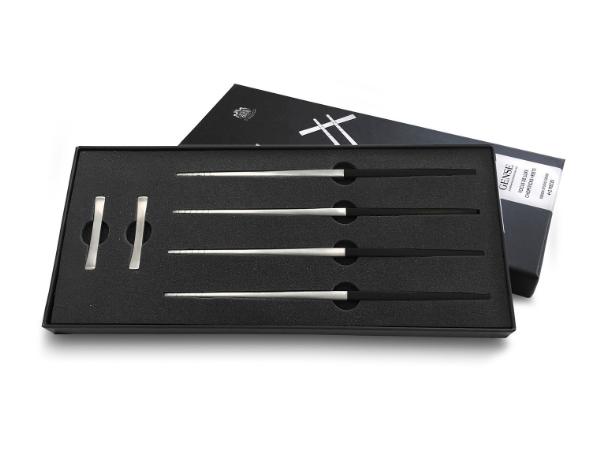 BITZ Gense Focus De Luxe Chopsticks Set 23 Cm 6 Parts Black/matte Steel
