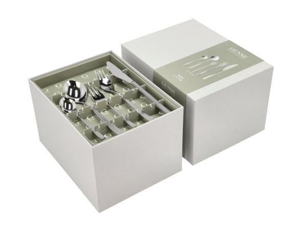 BITZ Gense Fuga Cutlery Set 60 Parts Matte/Polished Steel