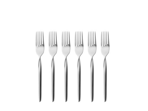 BITZ Gense Twist Cake Fork 16 Cm 6 Pcs Polished Steel