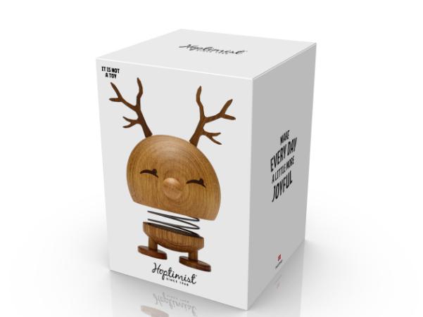 BITZ Hoptimist Reindeer Bimble Hoptimist 10.2 X 8.5 X 14 Cm M Oak