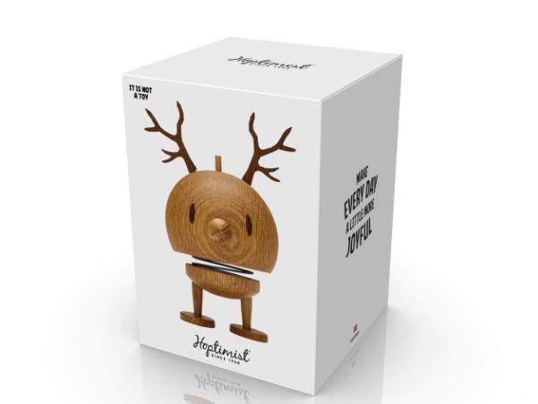 BITZ Hoptimist Reindeer Bumble Hoptimist 10.2 X 8.5 X 14 Cm M Oak