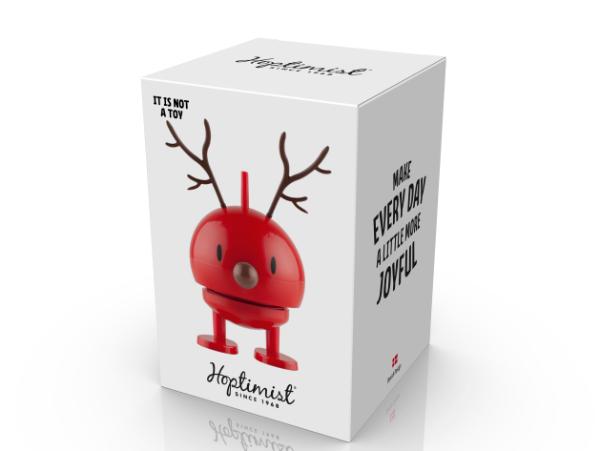BITZ Hoptimist Reindeer Bumble Hoptimist 6.4 X 5.9 X 9.5 Cm S Red