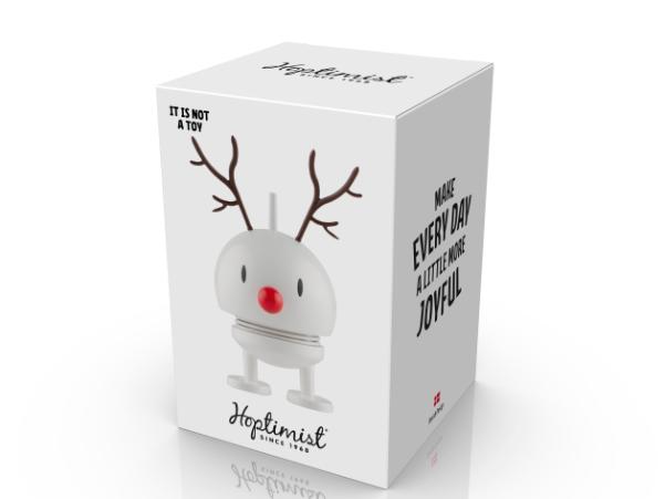 BITZ Hoptimist Reindeer Bumble Hoptimist 6.4 X 5.9 X 9.5 Cm S White