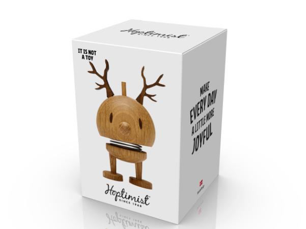 BITZ Hoptimist Reindeer Bumble Hoptimist 6.4 X 5.9 X 9.5 Cm S Oak