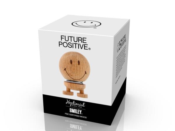 BITZ Hoptimist Smiley Hoptimist 4.5 X 5.6 X 6.6 Cm S Raw Oak