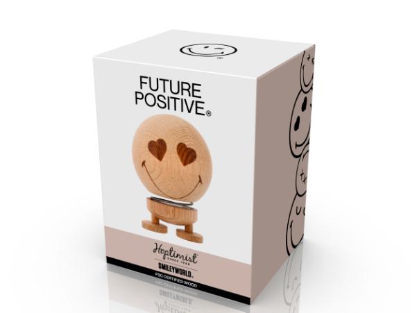 BITZ Hoptimist Smiley Love Hoptimist 7.4 X 8.3 X 9.5 Cm M Raw Oak