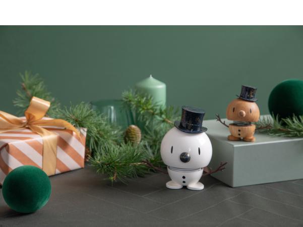 BITZ Hoptimist Snowman Hoptimist 9.5 X 5.9 X 7.8 Cm S Oak