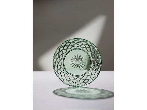 BITZ Lyngby Glas Sorrento Glass Plate Dia 21 Cm 4 Pcs Green
