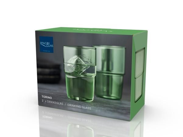 BITZ Lyngby Glas Torino Drinking Glass 40 Cl 2 Pcs Green