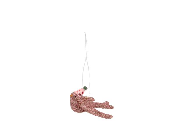 BITZ Medusa-Copenhagen Dove With Glitter Ornament Disco Pink