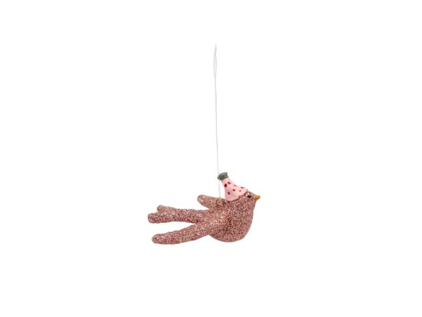 BITZ Medusa-Copenhagen Dove With Glitter Ornament Disco Pink