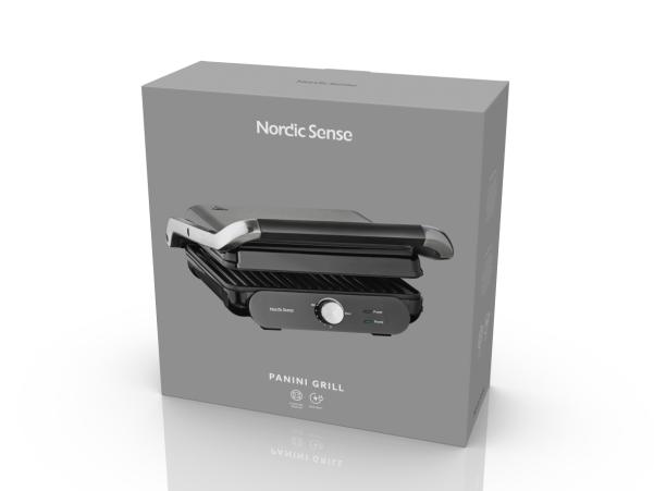 BITZ Nordic Sense Panini Grill Rem. Plates 28 X 23 Cm 2000 Watt Black