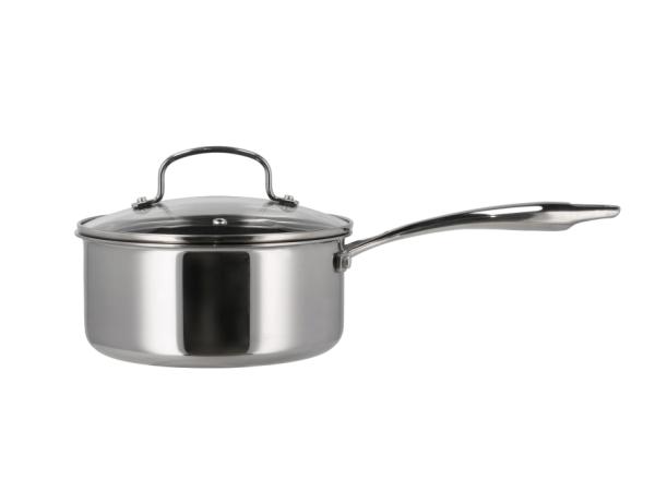 BITZ Pillivuyt Gourmet Paillon Hybrid Saucepan Dia 18 Cm 2.1 Liter Silver Metallic