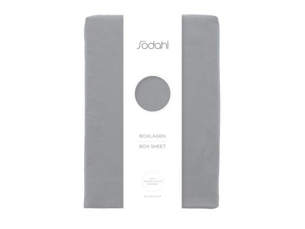 BITZ Södahl Organic Calm Box Sheet 140 X 200 X 30 Cm Stone Grey