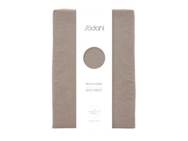 BITZ Södahl Organic Calm Box Sheet 140 X 200 X 30 Cm Taupe