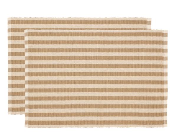 BITZ Södahl Statement Stripe Placemat 33 x 48 cm 2 pcs Beige