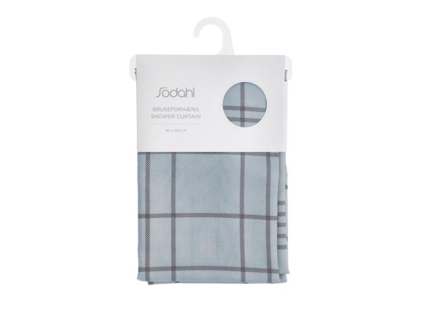 BITZ Södahl Tartan Shower Curtain 180 X 200 Cm Linen Blue