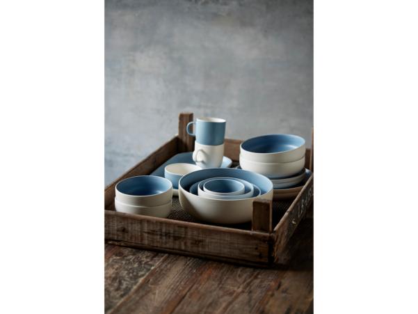 BITZ Studio Round North Bowl Dia 11 Cm Matte White/Matte River