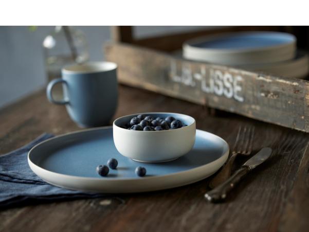 BITZ Studio Round North Bowl Dia 11 Cm Matte White/Matte River