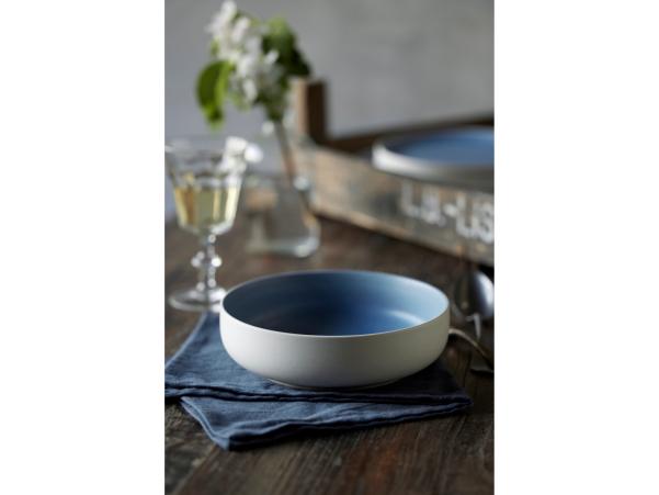 BITZ Studio Round North Pasta Bowl Dia 19 Cm Matte White/Matte River