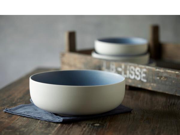 BITZ Studio Round North Pasta Bowl Dia 19 Cm Matte White/Matte River