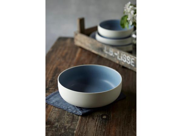 BITZ Studio Round North Pasta Bowl Dia 19 Cm Matte White/Matte River